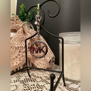 Michael Kors Silver Logo Keychain